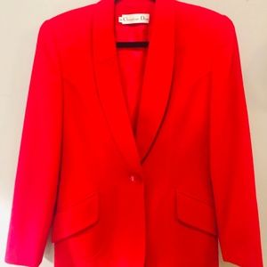 Christian Dior Lipstick Red Vintage Blazer
